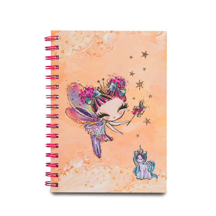 Coral Fairy Notebook w/ Sticker Pages